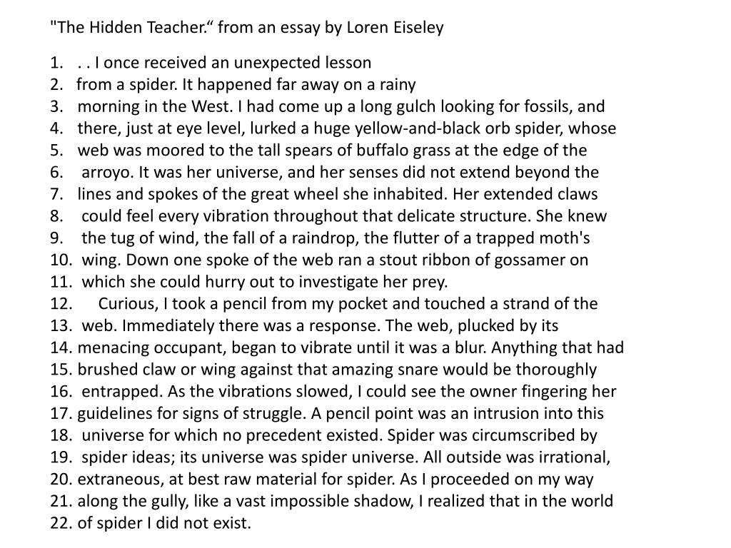 Loren eiseley essays