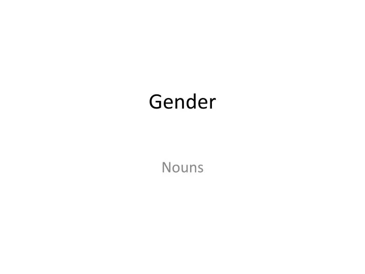 gender n.