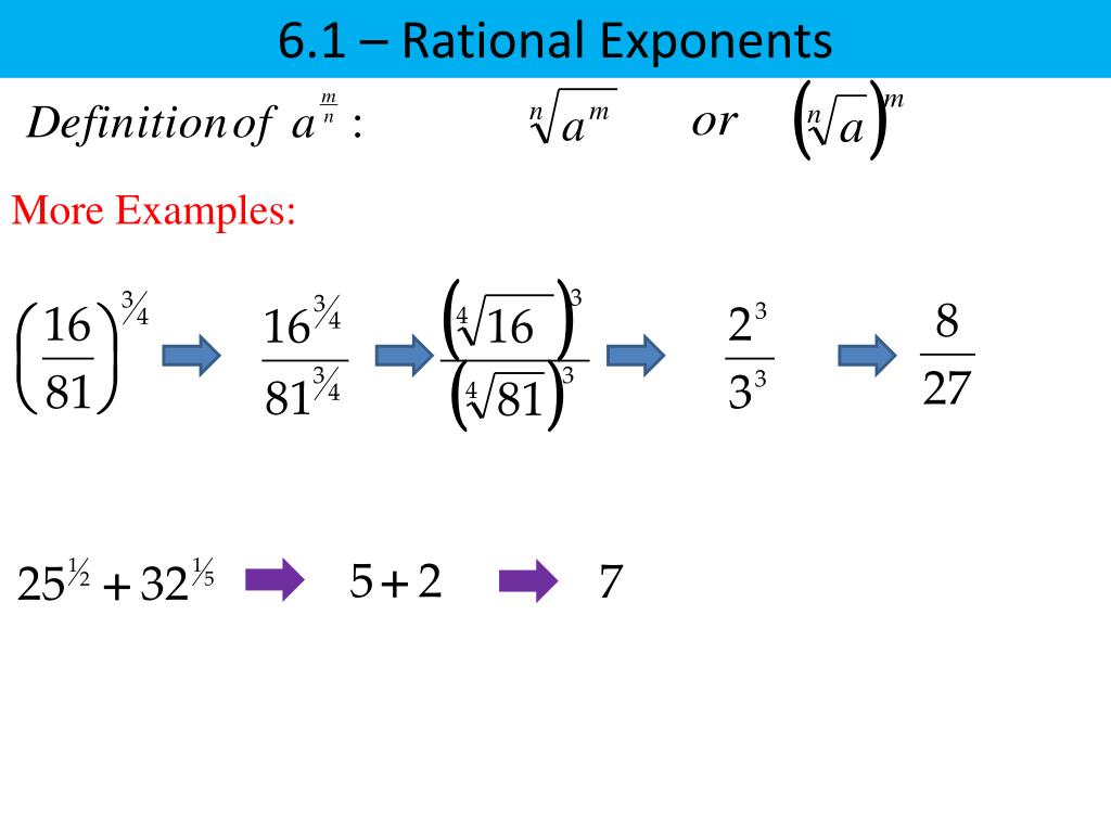 rational exponents