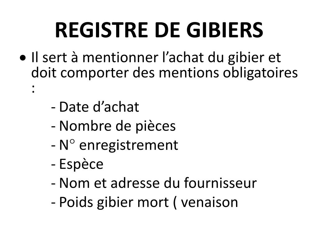 Registre Du Gibier Mort - Modèle A077 - Conforme à La Loi Pour Chasseurs
