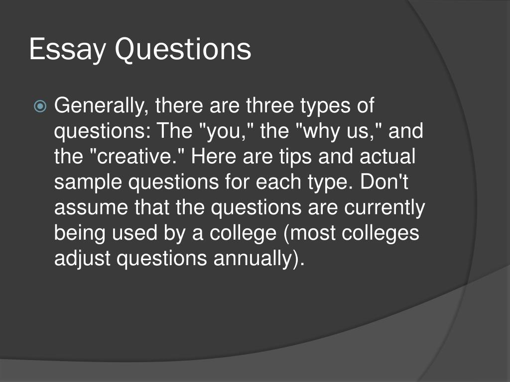 college essay questions