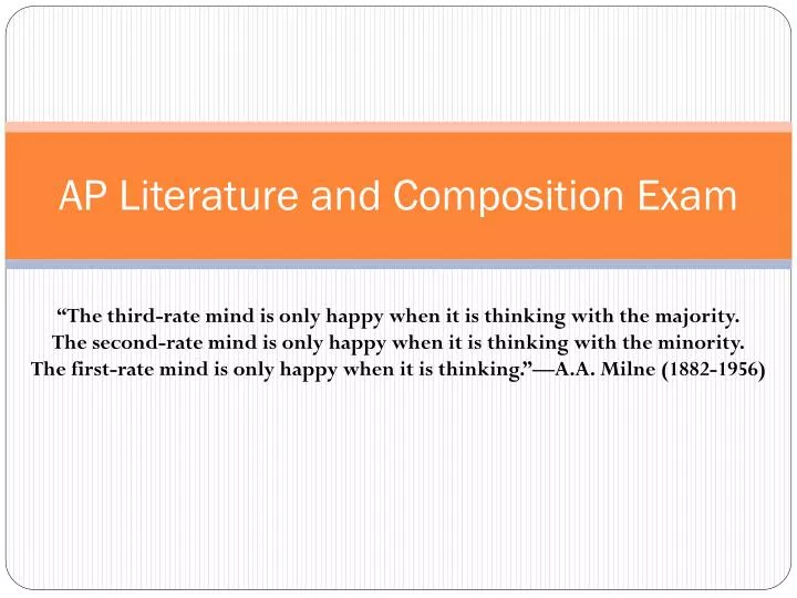 PPT AP Literature and Composition Exam PowerPoint Presentation, free