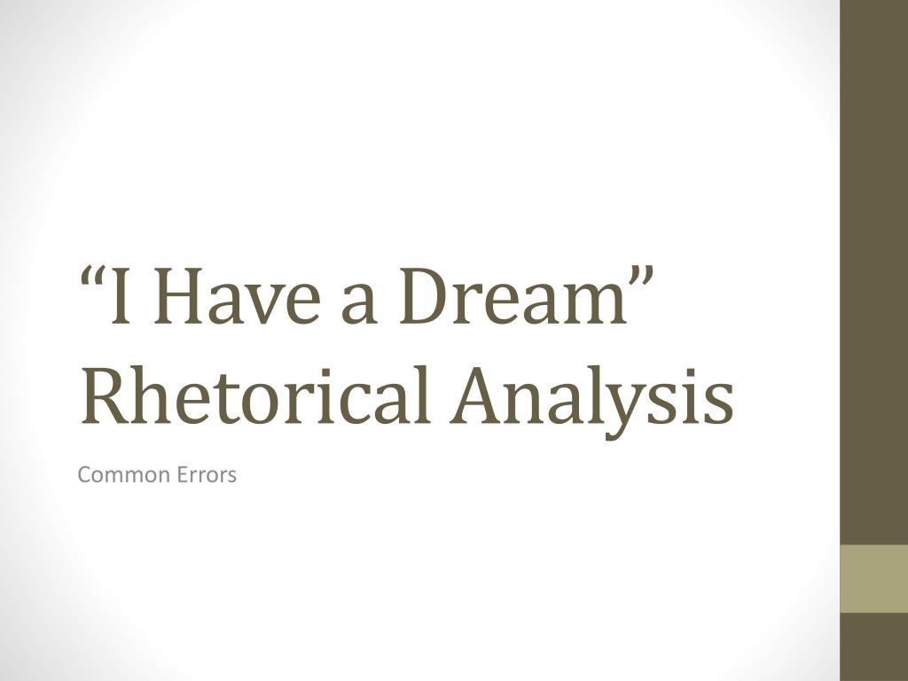 rhetorical analysis essay on i have a dream speech