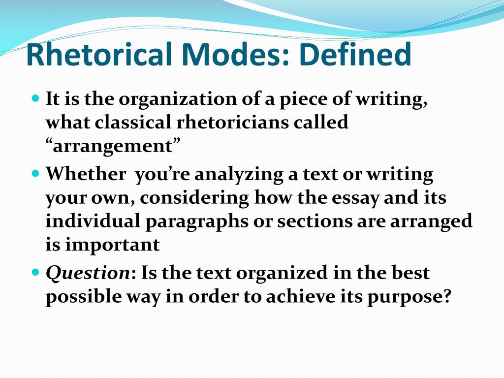 PPT Rhetorical Modes PowerPoint Presentation Free Download ID 1920977