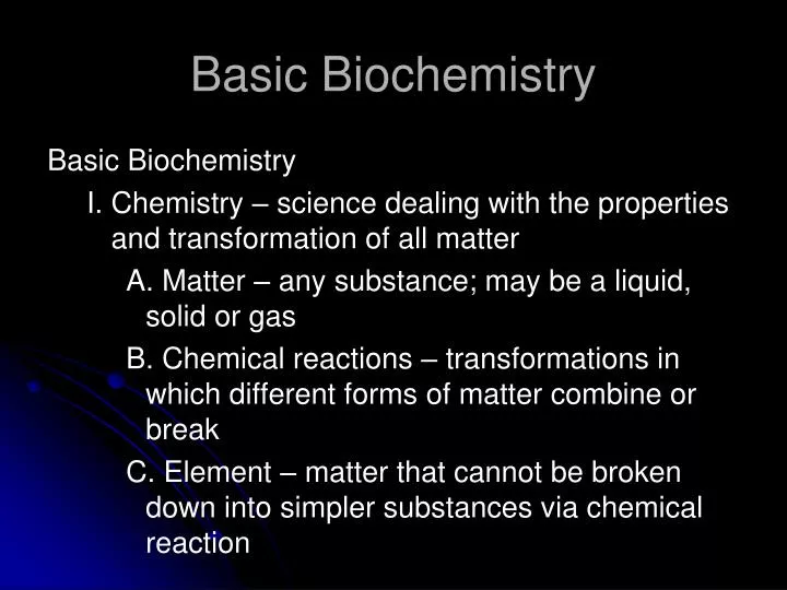 Ppt Basic Biochemistry Powerpoint Presentation Free Download Id 1922155