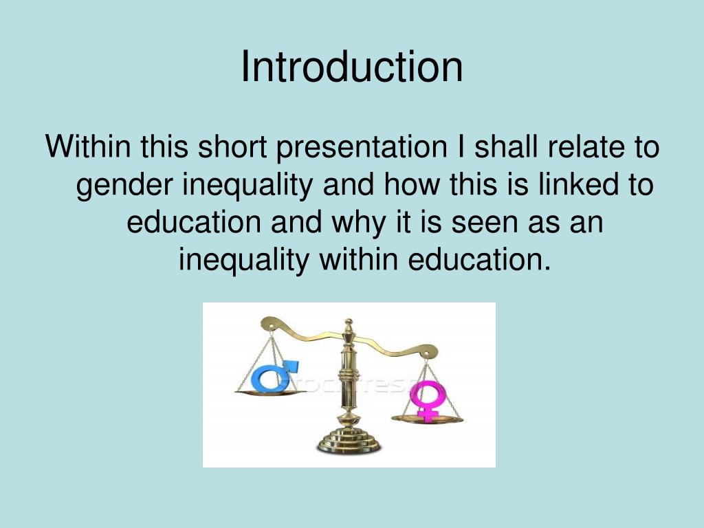 gender inequality in education powerpoint presentation