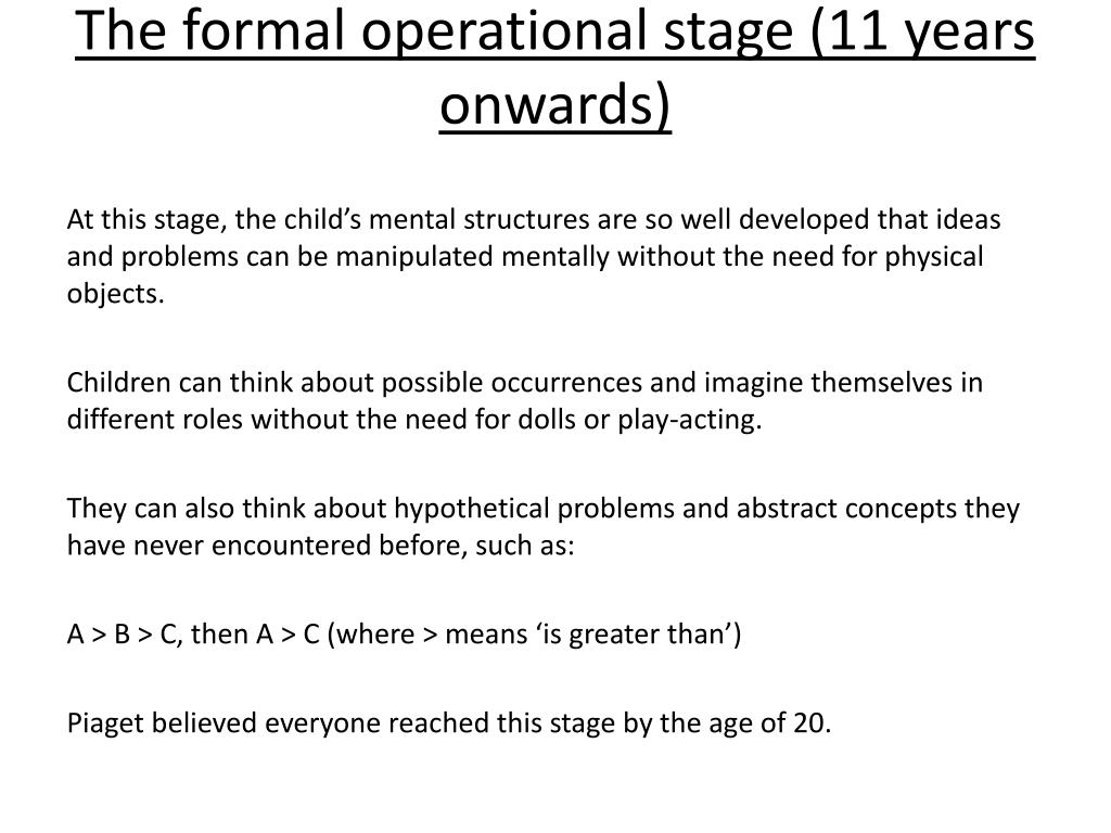Formal shop operational activities