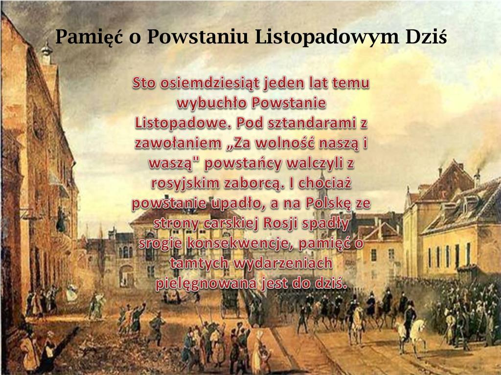 Przyczyny Przebieg I Skutki Powstania Listopadowego PPT - Powstanie Listopadowe PowerPoint Presentation, free download - ID