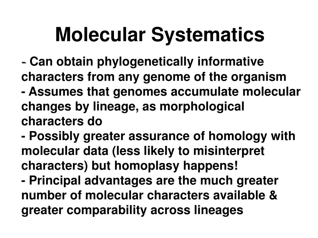 what is molecular systematics