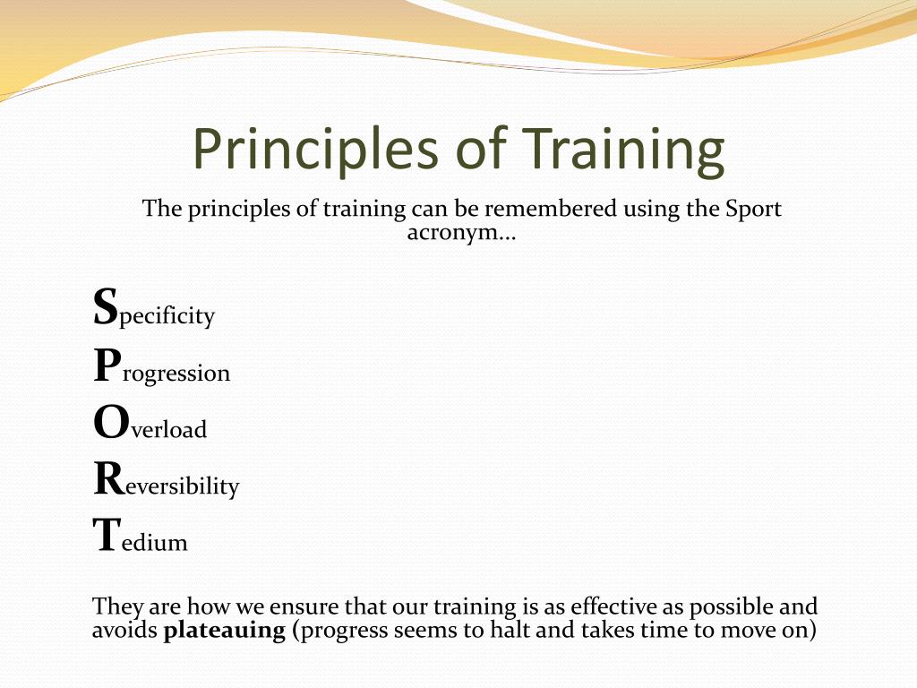 PPT - Principles of training PowerPoint Presentation, free download -  ID:1923566