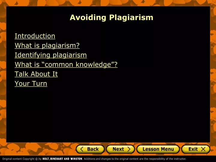 ppt avoiding plagiarism powerpoint presentation id 1923683 plagiarism powerpoint