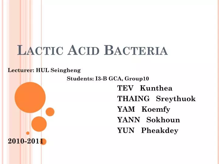 PPT - Lactic Acid Bacteria PowerPoint Presentation, Free Download - ID ...