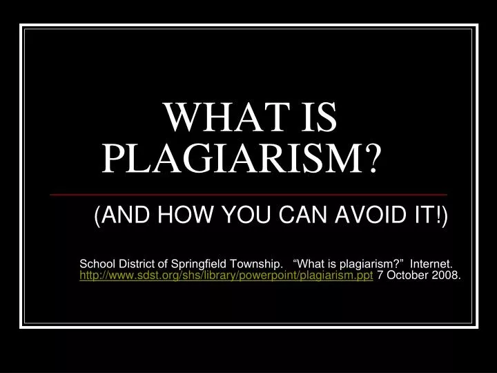 ppt what is plagiarism powerpoint presentation id 1924132 plagiarism powerpoint