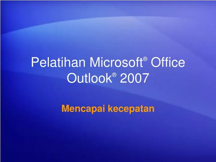 pelatihan microsoft office outlook 2007 n.