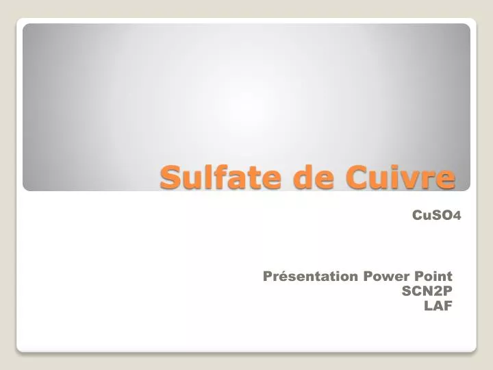 A Quoi Sert Le Sulfate De Cuivre Anhydre