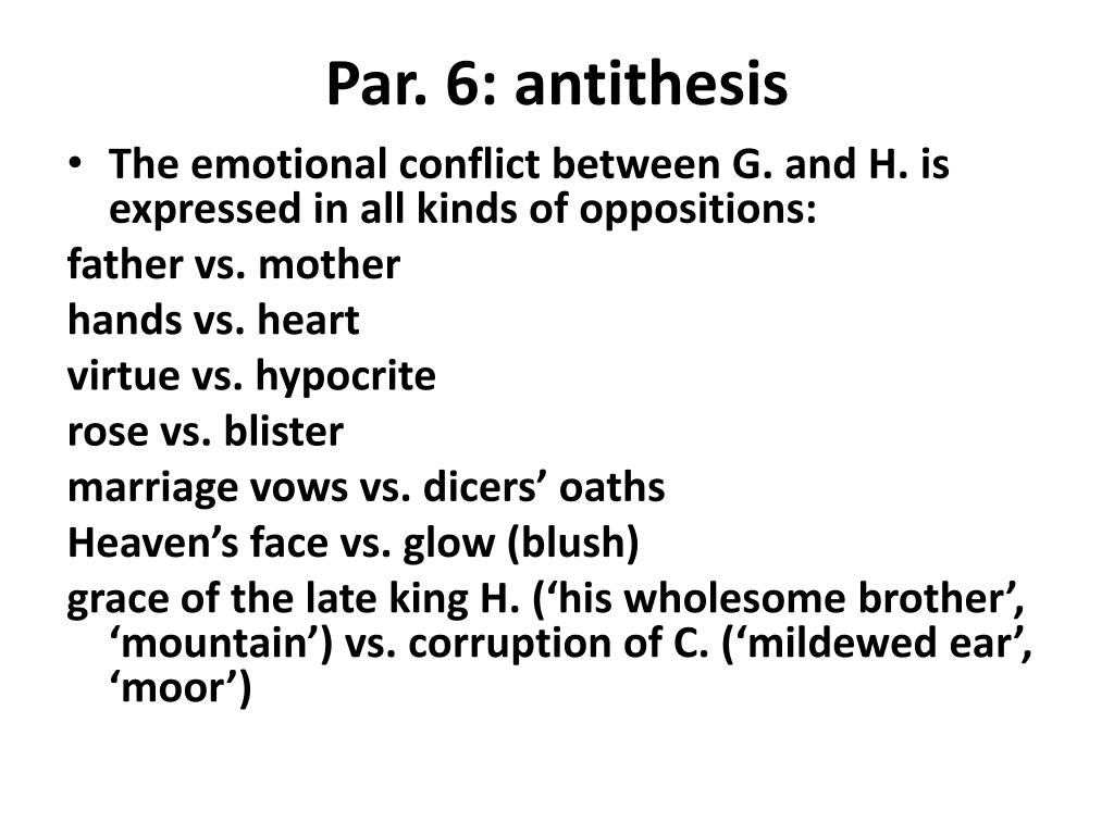 6 antithesis