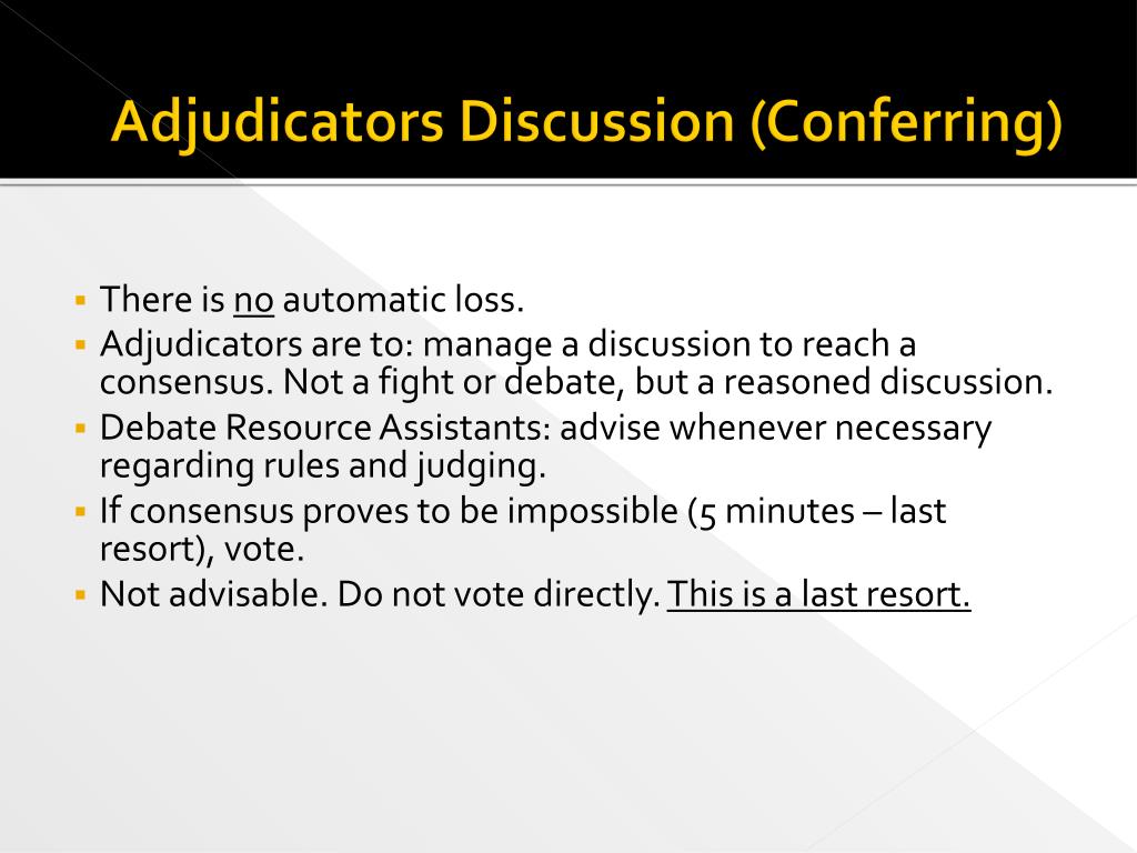 PPT - PARLIAMENTARY DEBATING ADJUDICATION SEMINAR PowerPoint ...