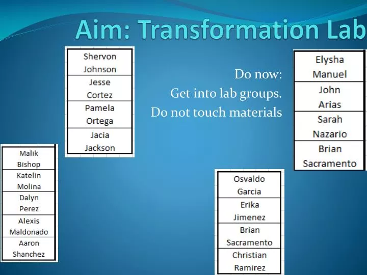 aim transformation lab n.