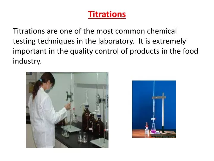 back titration powerpoint In an acid-base titration, the neutralization reaction between the acid and base can be measured with either a color indicator or a ph meter acid + base salt + water. back titration powerpoint In an acid-base titration, the neutralization reaction between the acid and base can be measured with either a color indicator or a ph meter acid + base salt + water.