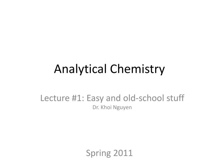 PPT Analytical Chemistry PowerPoint Presentation Free Download ID 