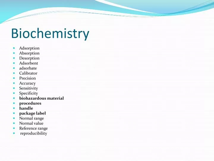 topics for seminar presentation biochemistry