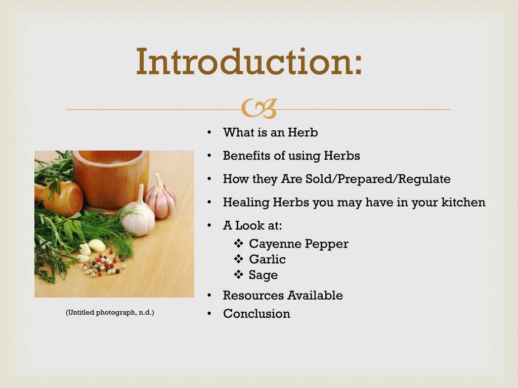 PPT Mustard Seed Nutrition Presents Herbs of the Kitchen PowerPoint