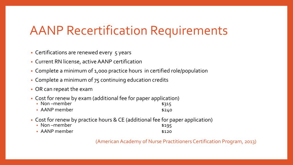 PPT National Certifications and Recertification Requirements