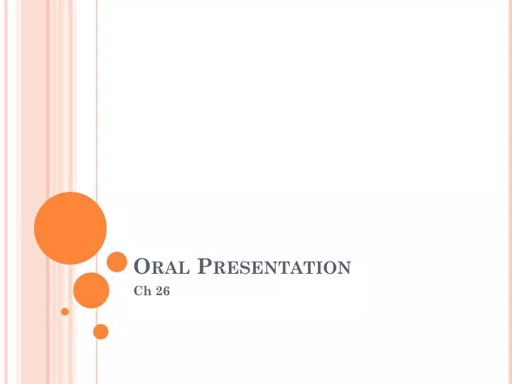 oral presentation n.