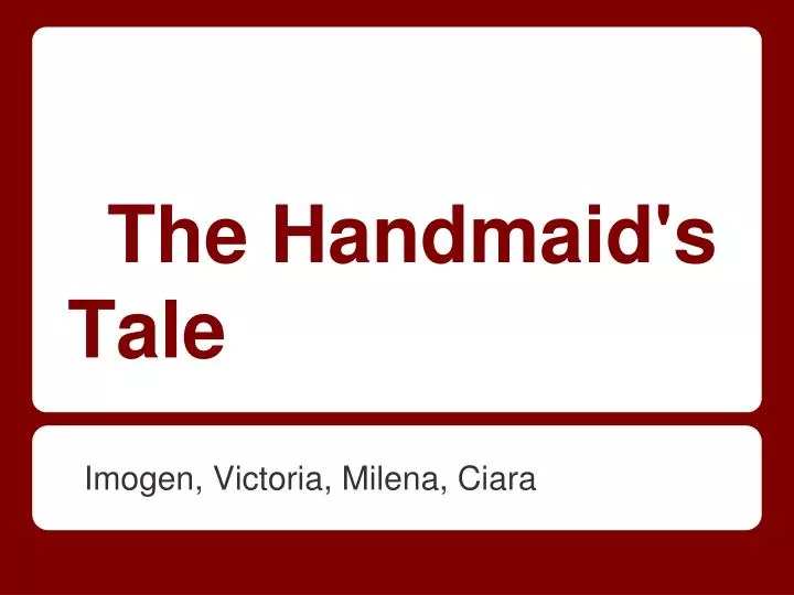 an analysis of the handmaids tale A one-of-a-kind tour de force, margaret atwood's futuristic the handmaid's tale refuses categorization into a single style, slant, or genre rather, it blends a number of approaches and formats in a radical departure from predictable sci-fi. an analysis of the handmaids tale A one-of-a-kind tour de force, margaret atwood's futuristic the handmaid's tale refuses categorization into a single style, slant, or genre rather, it blends a number of approaches and formats in a radical departure from predictable sci-fi.