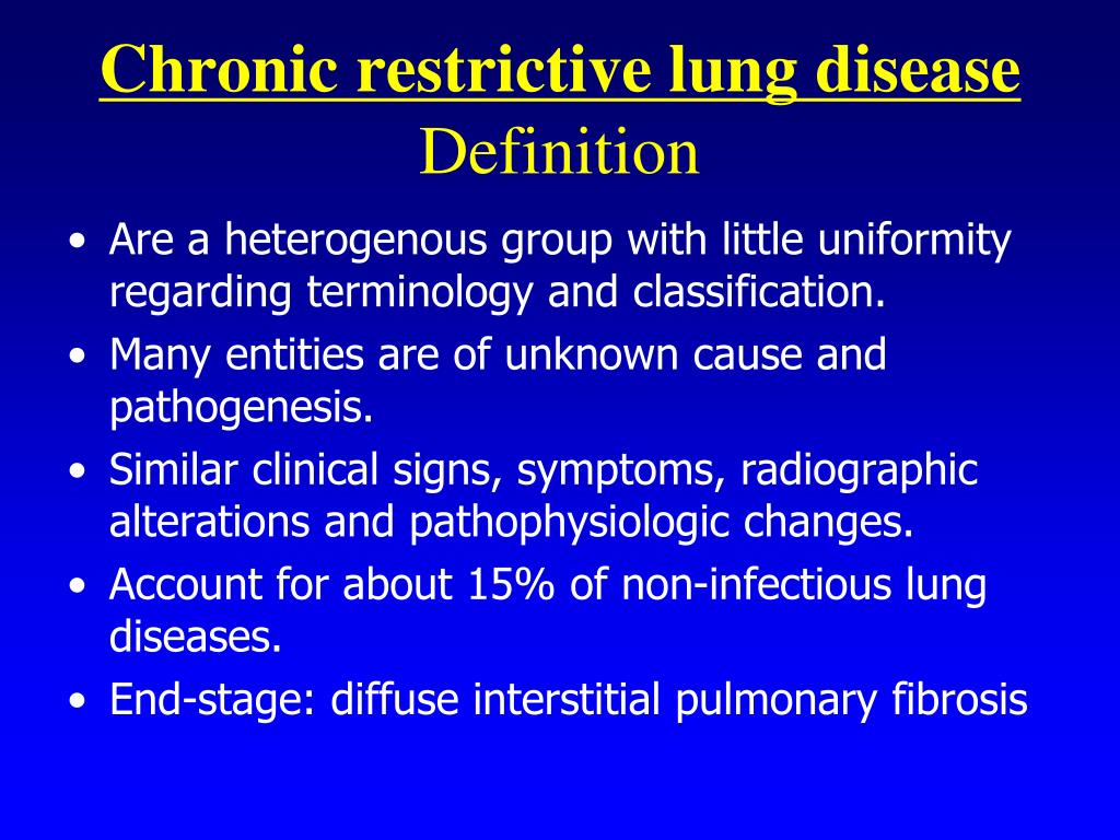 Unknown cause. Restrictive. Occupational disease ppt.