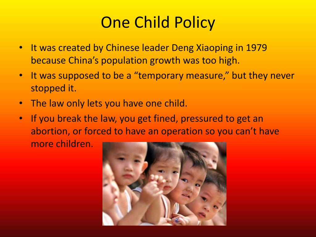 PPT China’s One Child Policy PowerPoint Presentation, free download