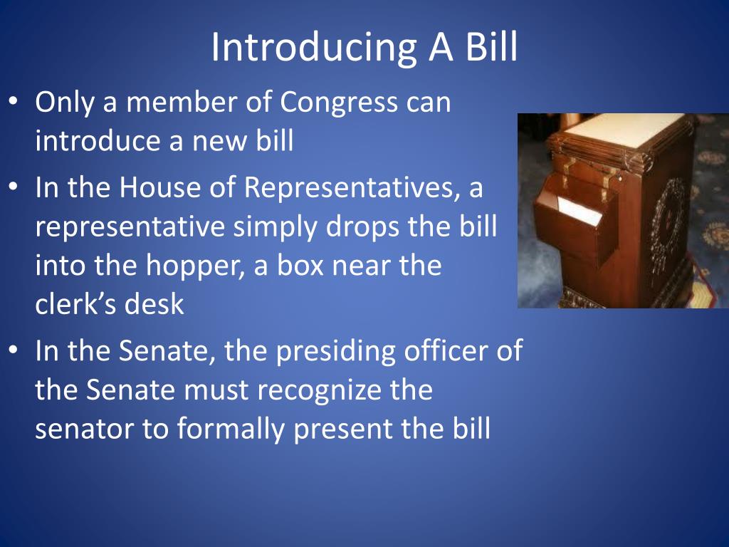what is a presentation bill