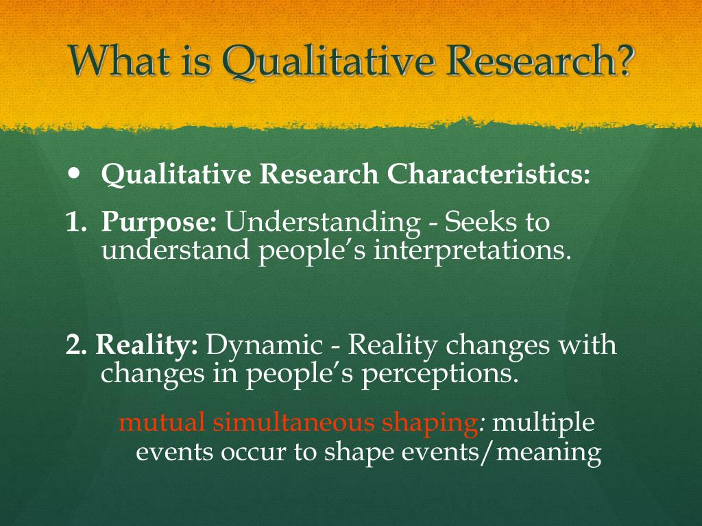 presentation in qualitative research