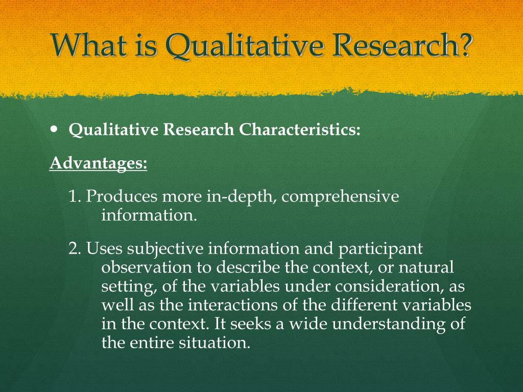nature of qualitative research ppt