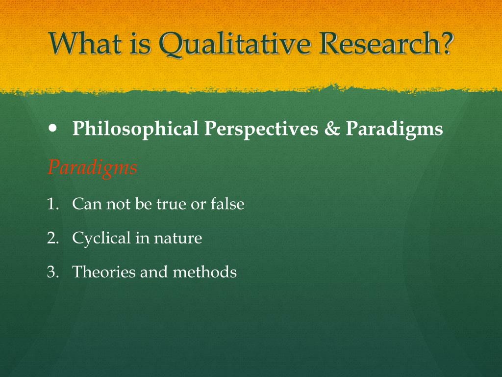 qualitative research philosophical framework