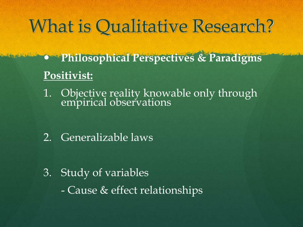 parts of qualitative research ppt