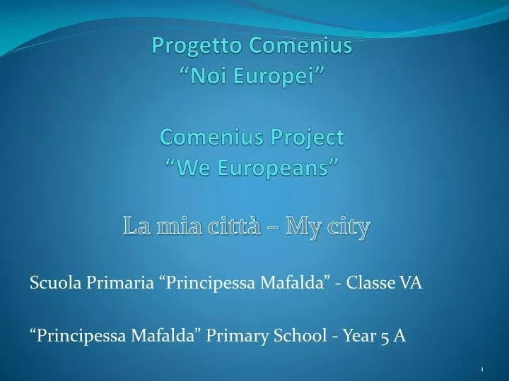 progetto comenius noi europei comenius project we europeans n.