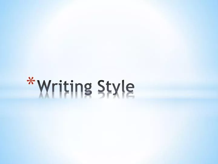 writing style n.