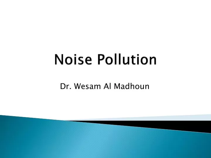 PPT Noise Pollution PowerPoint Presentation Free Download ID 1931440
