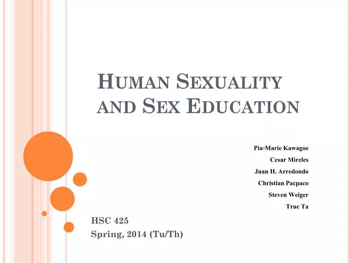 human sexuality and sex education n.