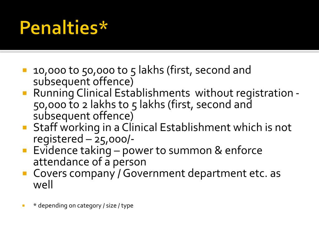 PPT The Clinical Establishments (Registration & Regulation) Act, 2010