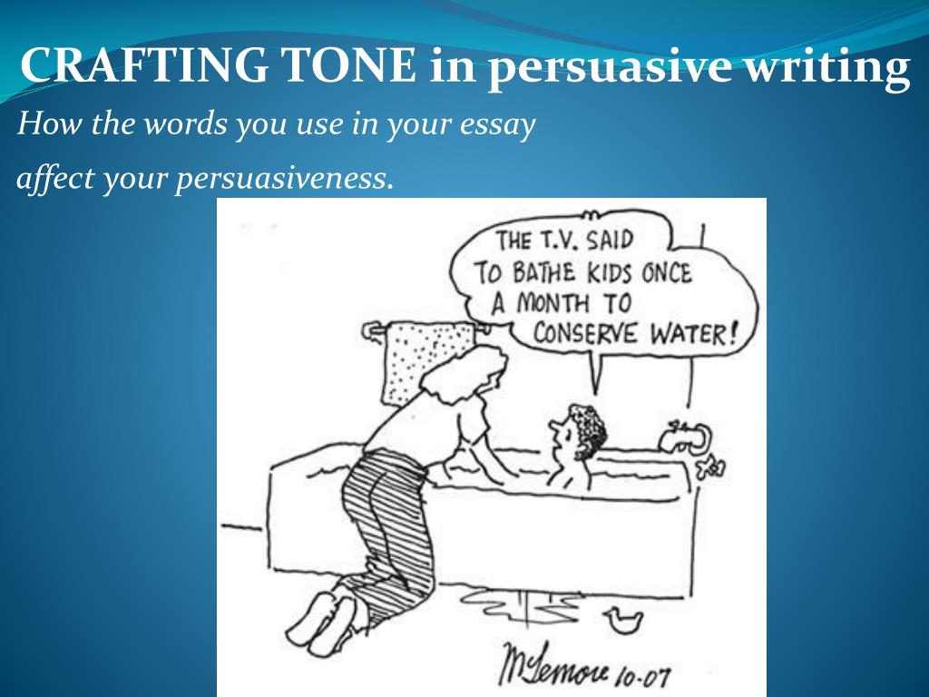 persuasive essay tone