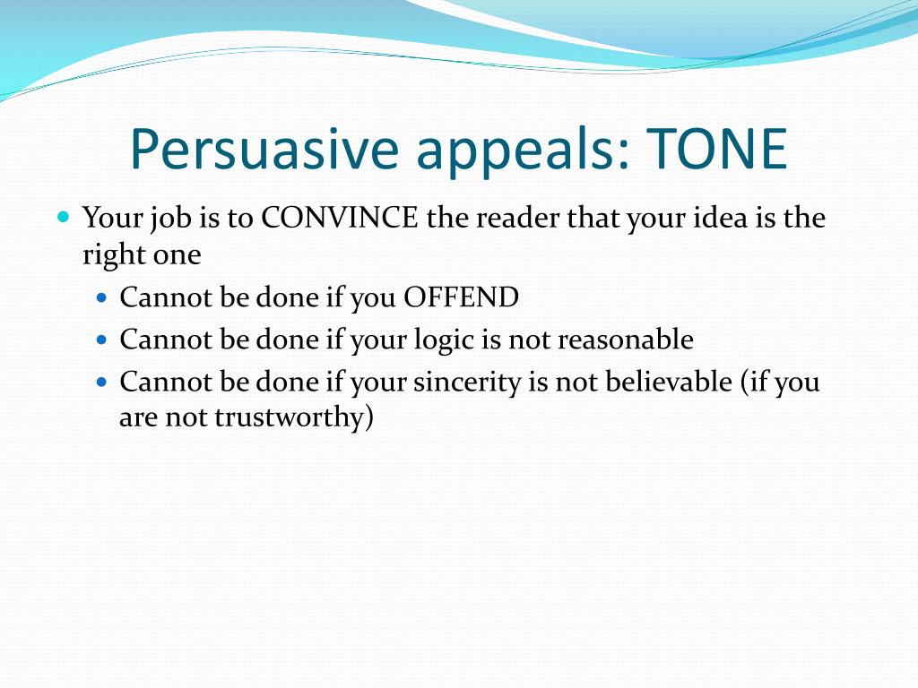 PPT CRAFTING TONE In Persuasive Writing How The Words You Use In Your 