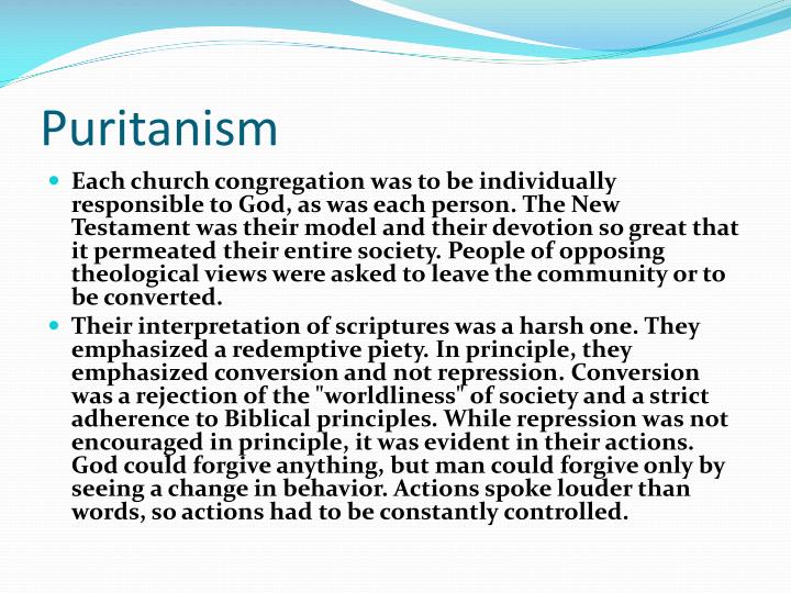 PPT - Puritan Beliefs/ Culture PowerPoint Presentation - ID:1934641