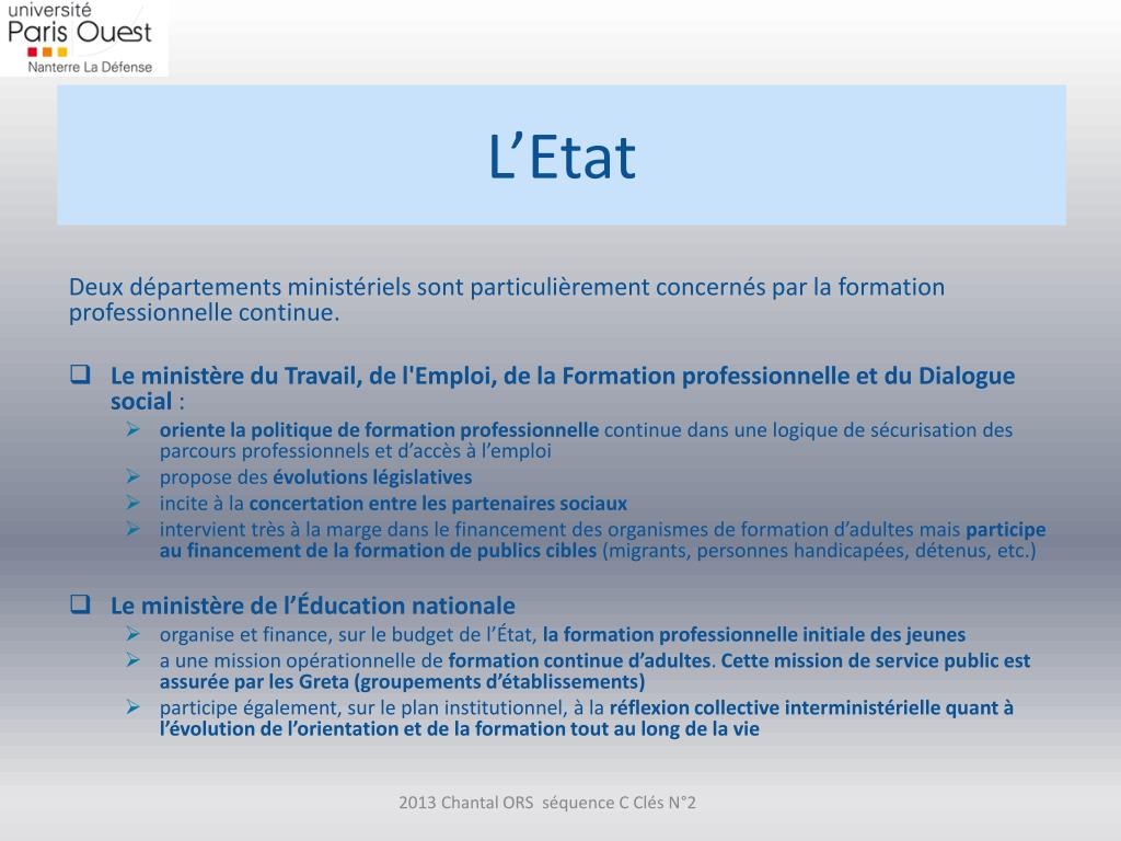 PPT - La Formation Professionnelle en France PowerPoint Presentation ...