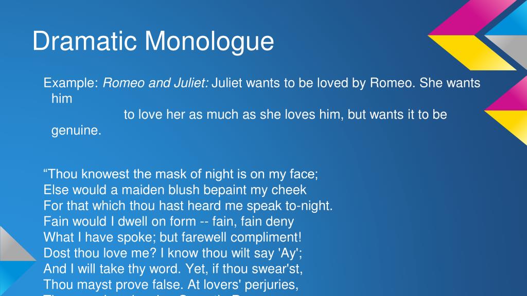 dramatic monologue examples