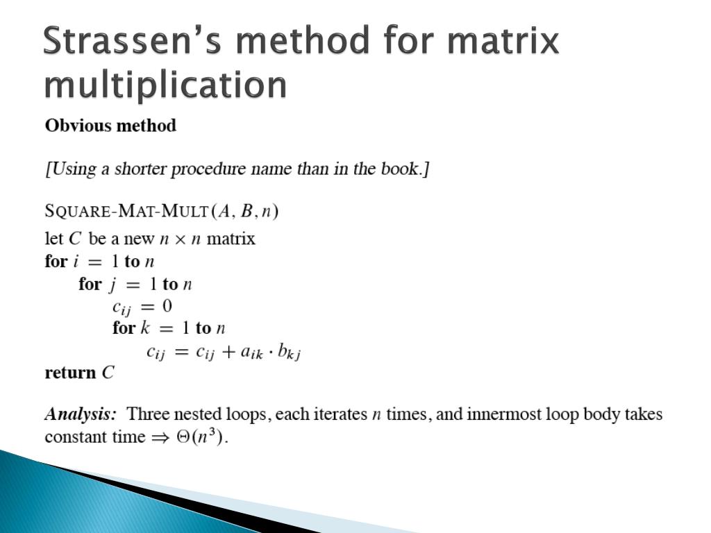 matrix multiplication divide and conquer algorithm matrix multiplication divide and conquer algorithm