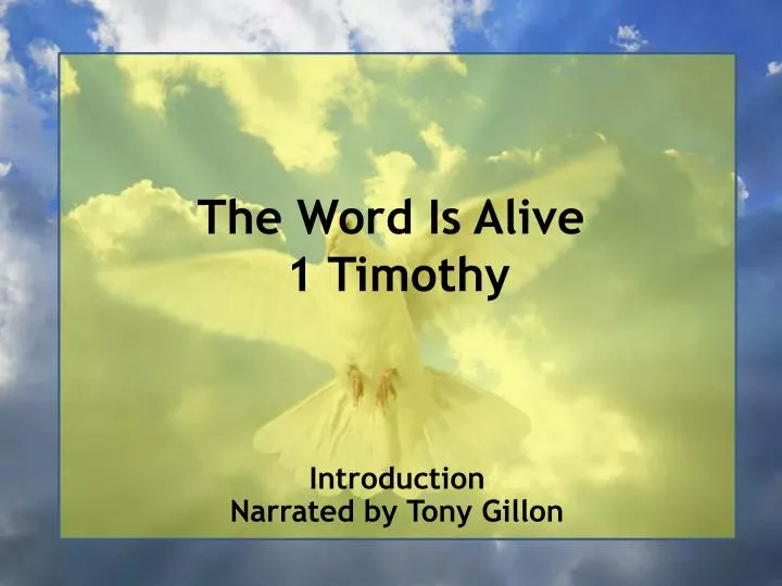 the word is alive 1 timothy n.