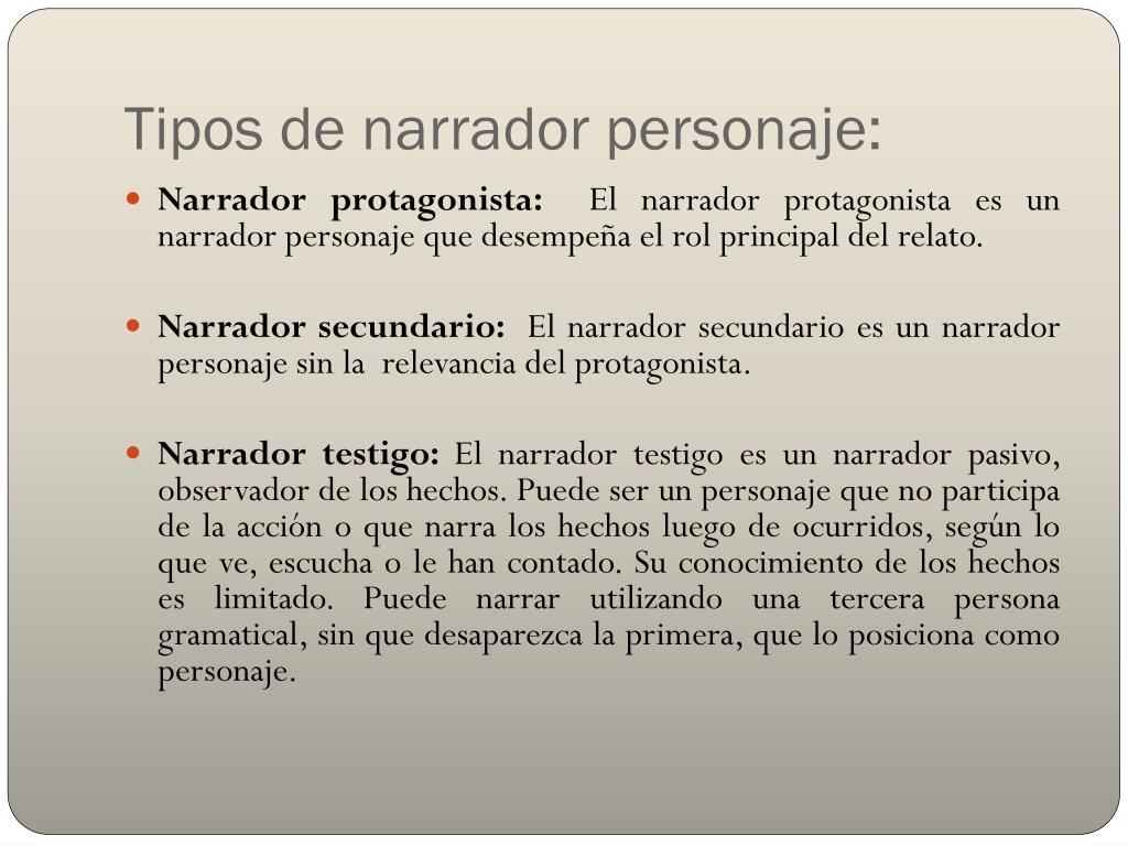 PPT - Tipos de Narradores PowerPoint Presentation, free download -  ID:1936229