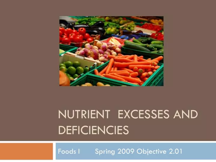 PPT - Nutrient Excesses and Deficiencies PowerPoint Presentation, free ...